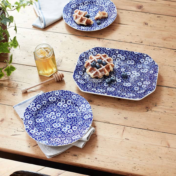 Burleigh - Wholesale Dinner Plate - Blue Calico Large Plate
