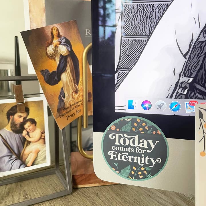 The Stump of Jesse – wholesale Klistermärke – Idag räknas för evigheten vinyl vattentät katolsk klistermärke2