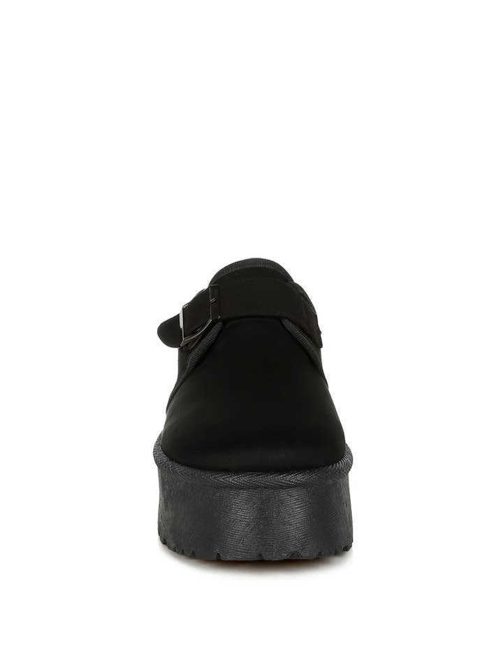 Rag Company - Wholesale Slip On Sneakers - Women's - Mayfield Buckle Strap Fur Platform Classic Slip-On