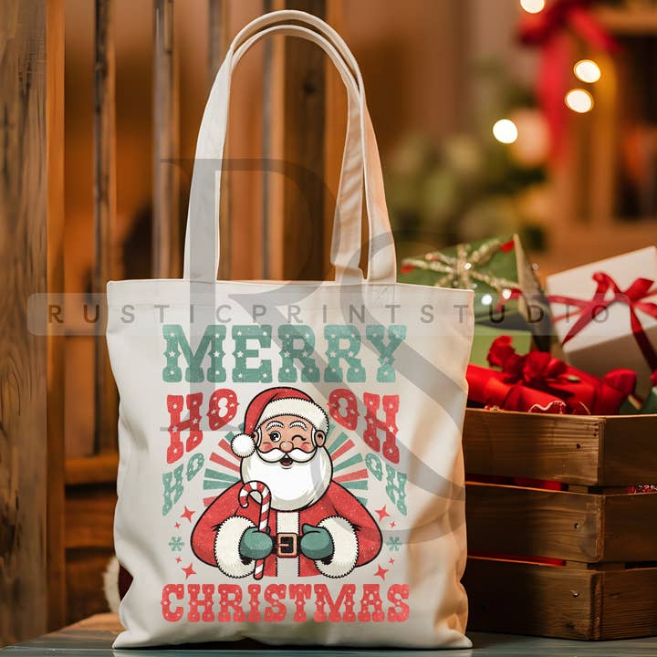 Bolsa de Navidad Feliz Navidad Relleno de Calcetín para venta al por mayor de RusticPrintStudio