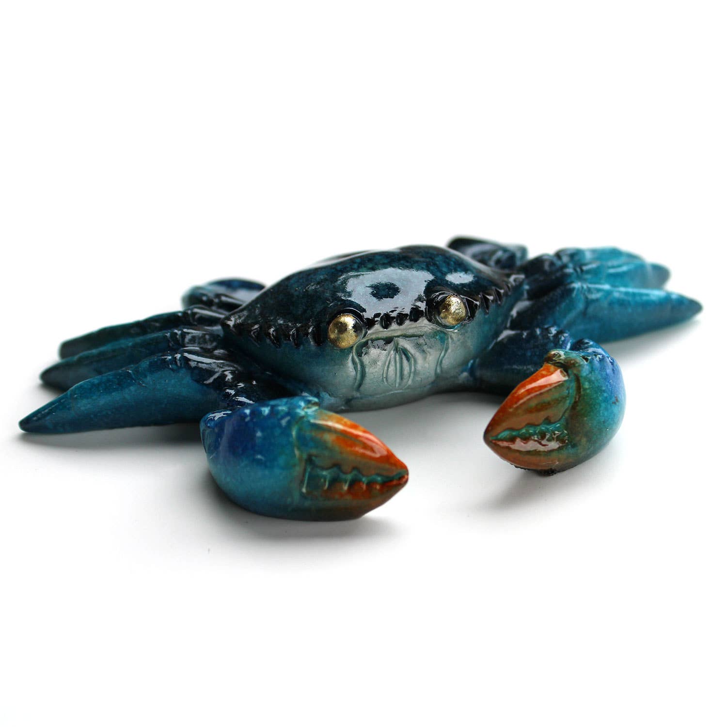 California Seashell Company - Wholesale Decorative Figurine - Mini Blue Crab 4" Resin Figurine1