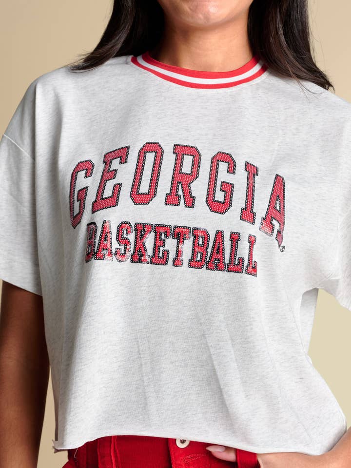 Stewart Simmons - Wholesale T-shirt – women's - The Tip Off Sequin Tee | Georgia1