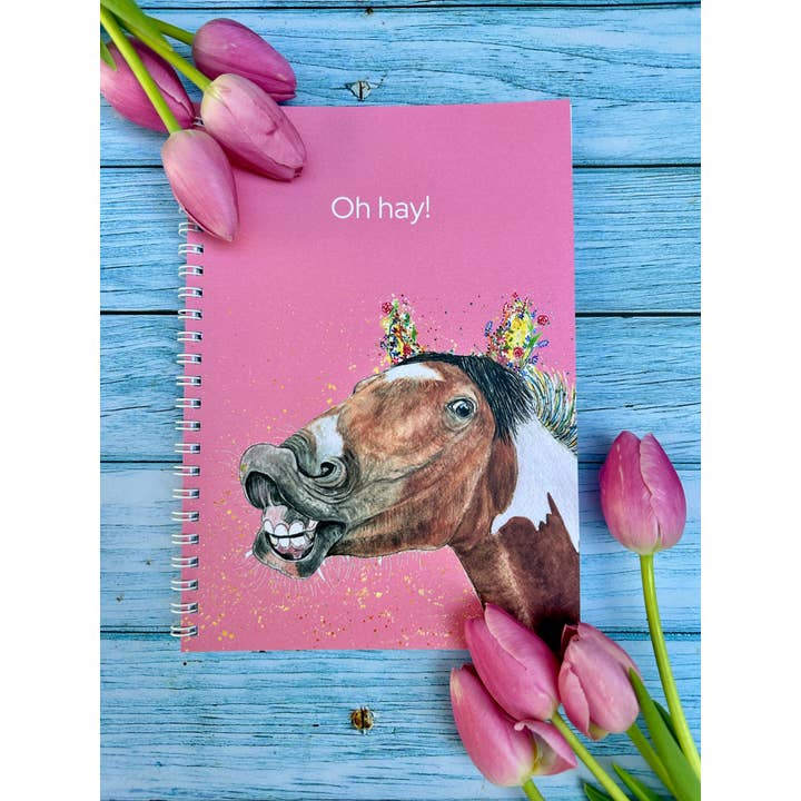 Jen Winnett Eco Artist - Wholesale Notebook - Horse Funny Lined Eco Friendly A5 Notebook UK Made Notepad 2