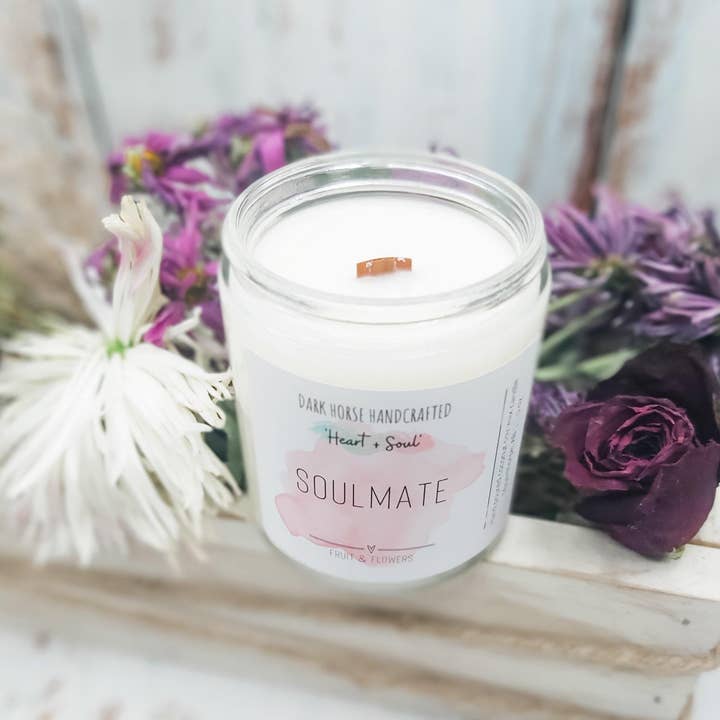 Dark Horse Handcrafted - Wholesale Jar/Filled Candle - SOULMATE - Fruit + Flowers: Scented Soy Candle