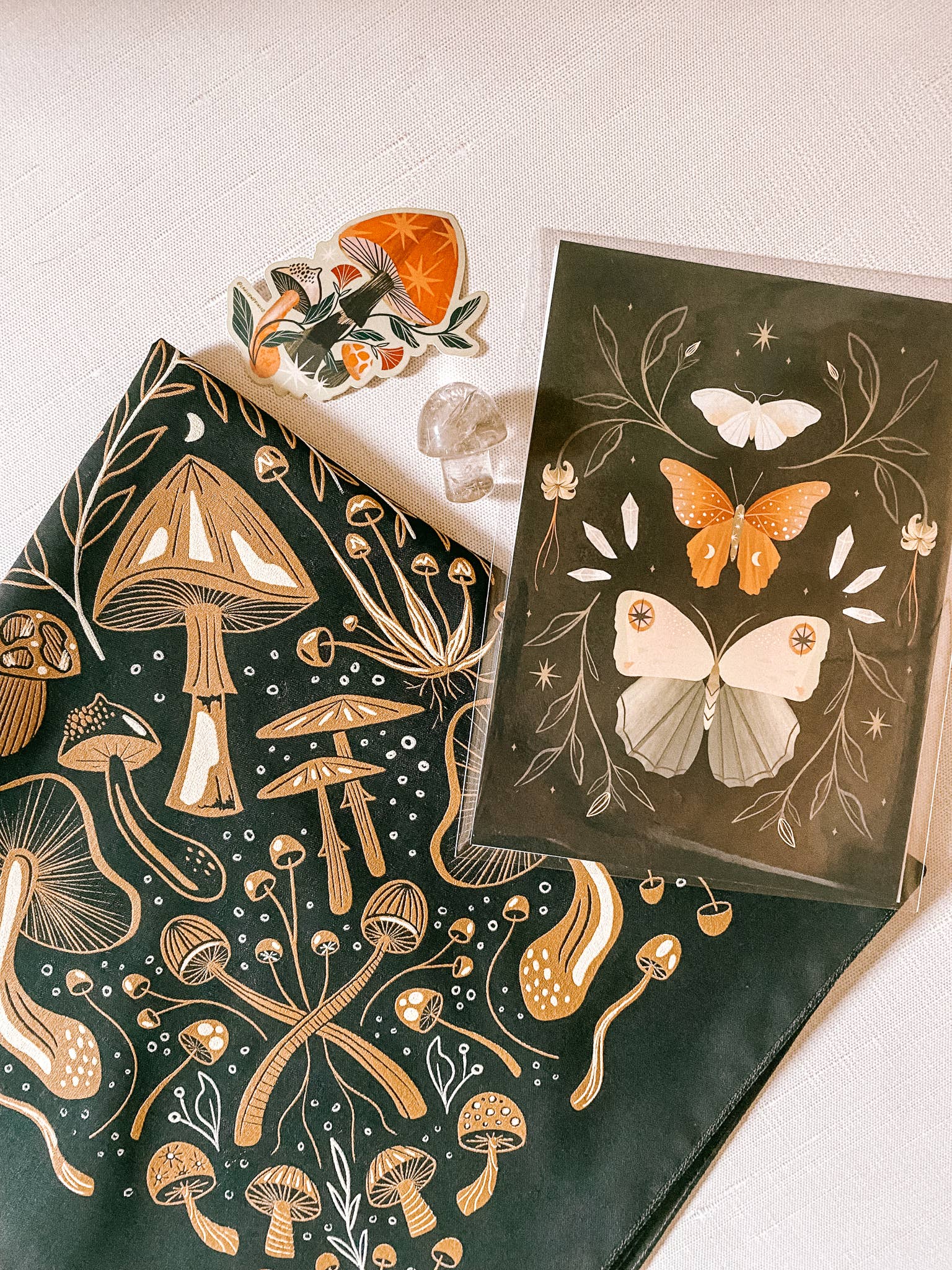 Lantern Print Co. - Venta al por mayor Bandana - Unisex - Bandana: Seta de Medianoche; Marrón, Verde, Rosa4