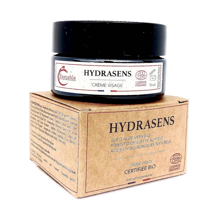 Hydrasens ansigtscreme 50ml - certificeret økologisk for engroshandel hos Esanahia Cosmétiques