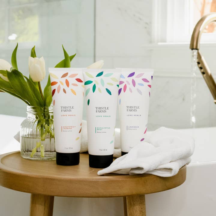 Thistle Farms - Wholesale Body Cream/Lotion - Eucalyptus Mint Body Lotion 7 oz | Moringa & Coconut Oil