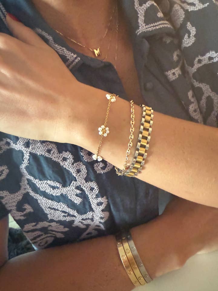 Perlenblumenarmband für den Großhandel von bubs & sass