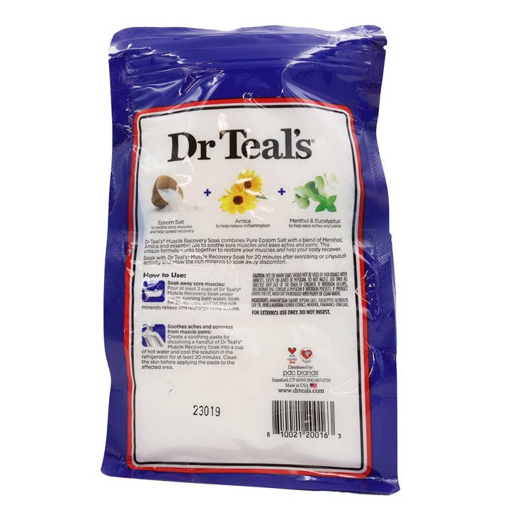 KT Supply - Wholesale Bath Salts - Dr Teals Epsom Salt Muscle Recovery Soak 2.5 LB1