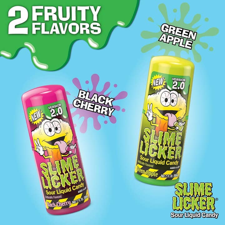 Showcase - Wholesale Gummy - Toxic Waste: Slime Licker 2.0 Version - Green Apple & Black Cherry Roller (Ships Assorted)4