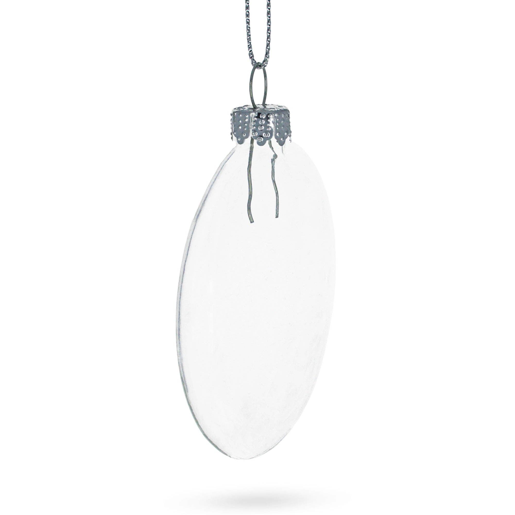 BestPysanky - Wholesale Ornament Set - Set of 3 Flat Disc Clear Glass Ornaments 3.7 Inches (94 mm)1