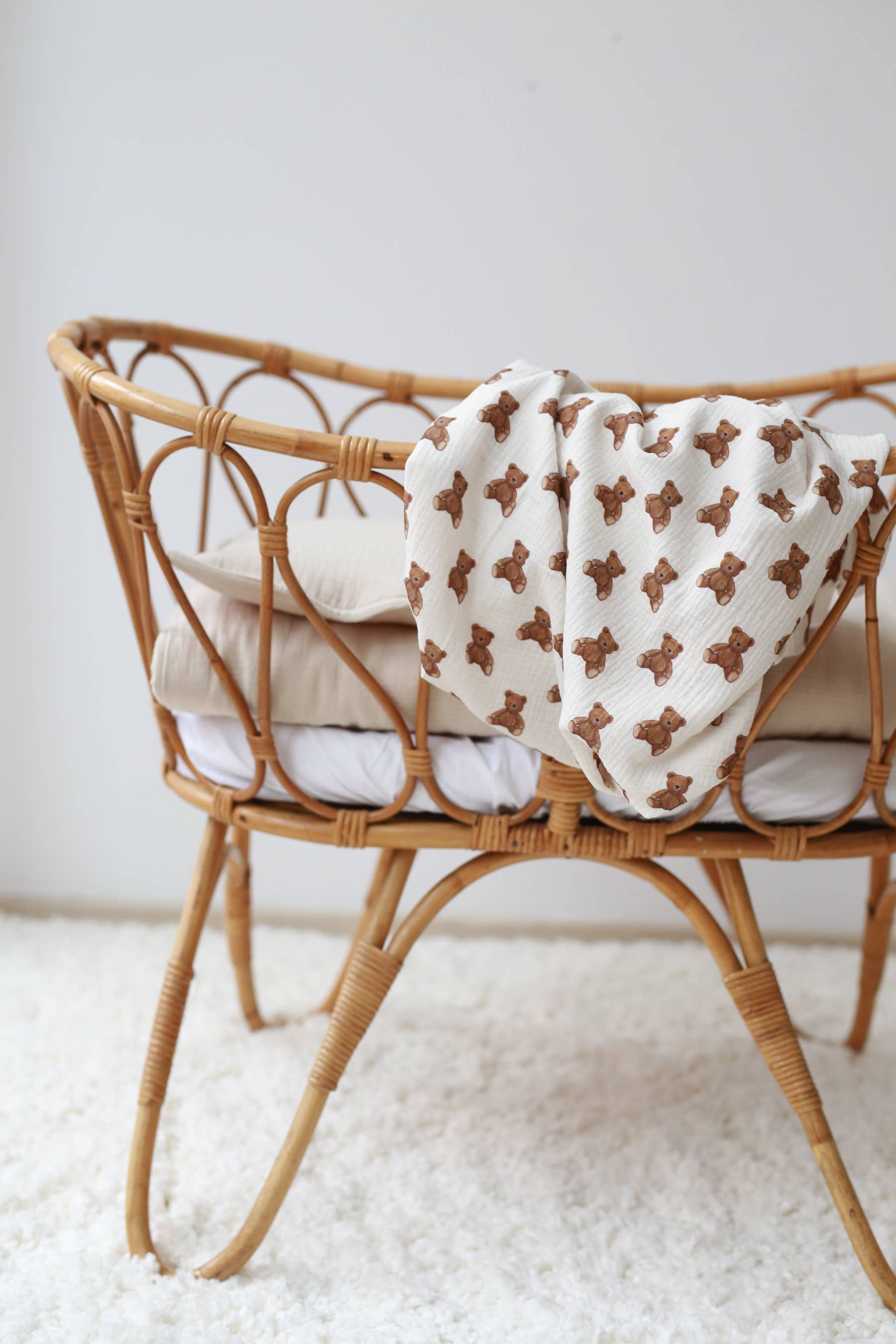 Babyly - Vendita all'ingrosso Copertina avvolgente - Neonati - Copertina in mussola per neonati / fascia con orsetti2