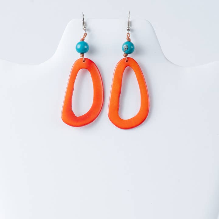 TaguArtsy - Wholesale Dangle Earrings - Alicia Tagua Oval Drop Earrings | Handmade & Lightweight 3