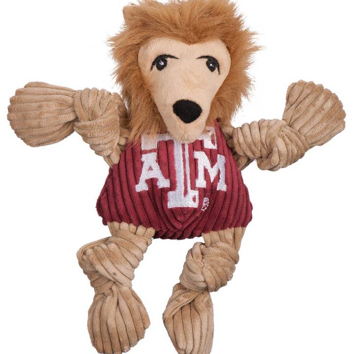 HuggleGroup - Wholesale Pet Plush Toy - Dog - Texas A&M University, Reveille Knottie® Plush Dog Toy
