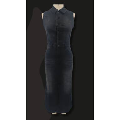 WALK THE LINE DENIM DRESS (Pre-pack 1/2/2/1) for wholesale by Rodeo Hippie