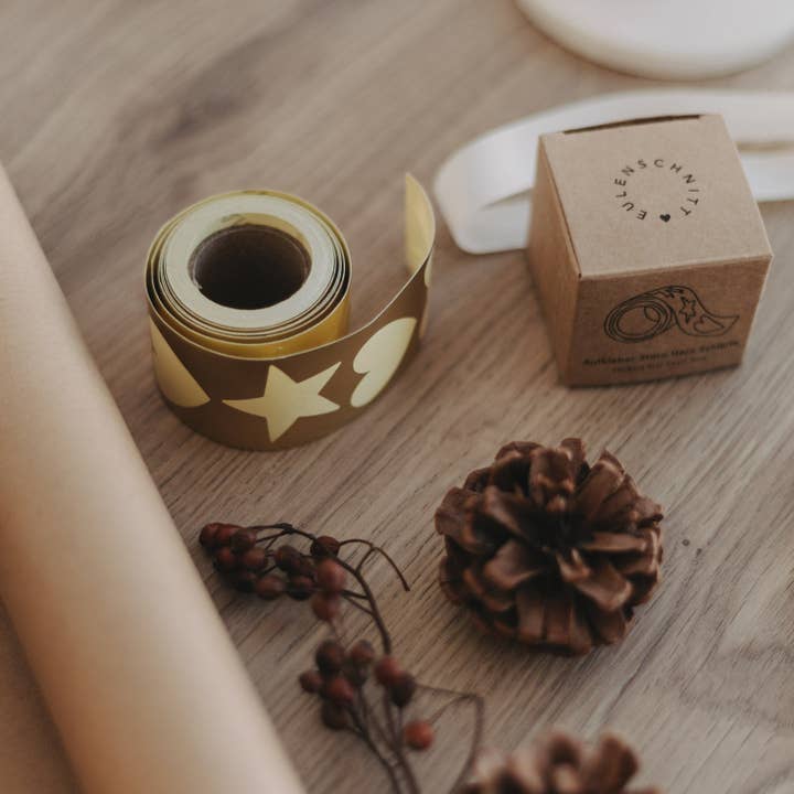 Eulenschnitt - Wholesale Sticker - Sticker Star, Heart, Bow Gold (PU = 8 pcs)6