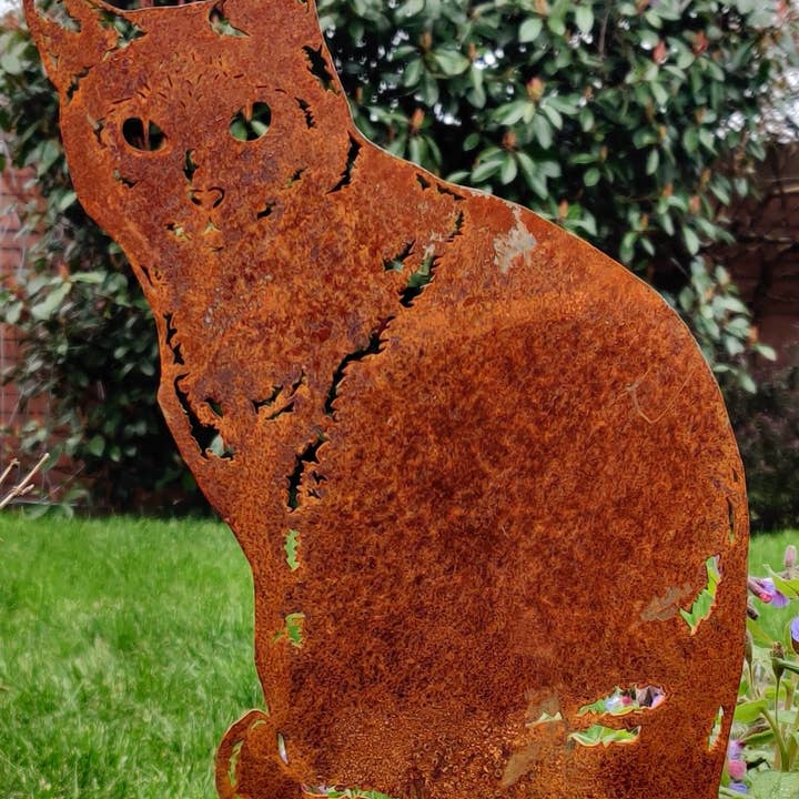 MetalMotif - Wholesale Outdoor Ornament/Decor - Cat Fence Topper1