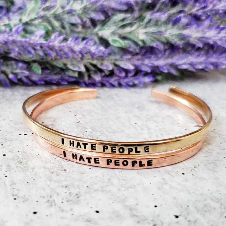 Salt and Sparkle - Vendita all'ingrosso Bracciale a polsino - I HATE PEOPLE - Braccialetto regolabile3