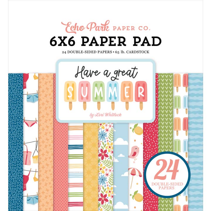 Hab einen tollen Sommer 6x6 Papierblock für den Großhandel von Echo Park Paper Co.