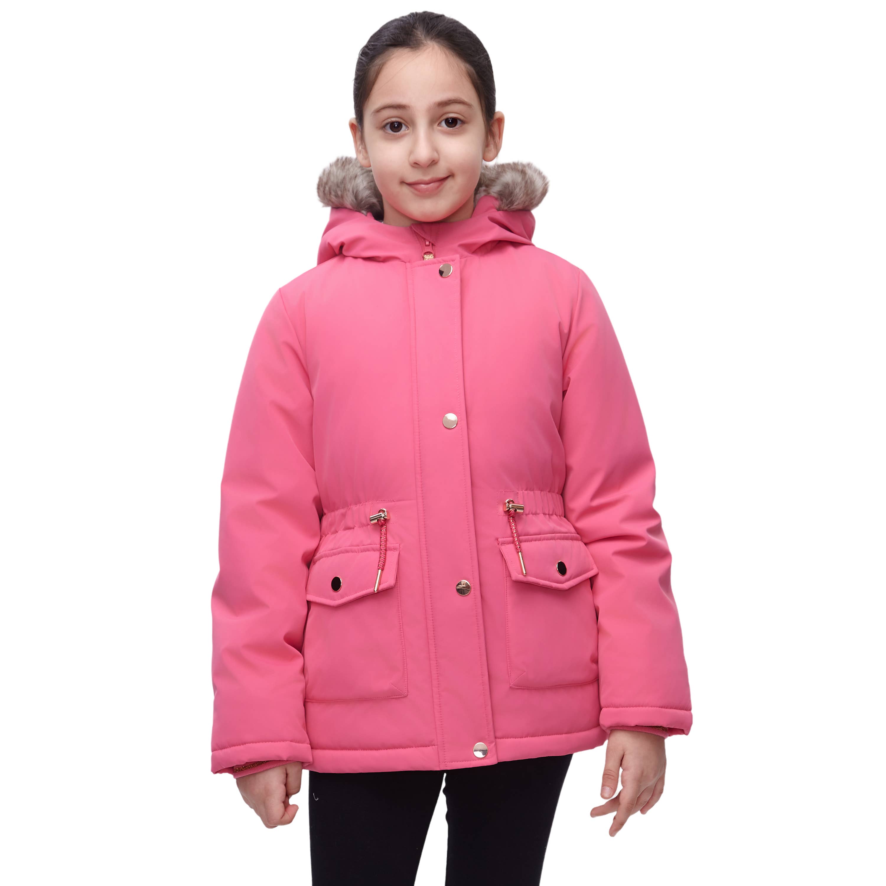 Rokka & Rolla - Wholesale Parka - Kids - Girls' Hooded Parka Jacket Fleece Lined Winter Coat23