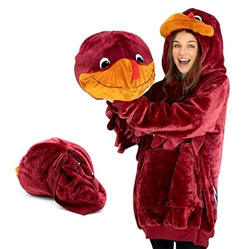OrangeOnions - Wholesale Hoodie - Unisex - Virginia Tech Hoodie Hokies Blanket Hoodie & Pillow Snugible1