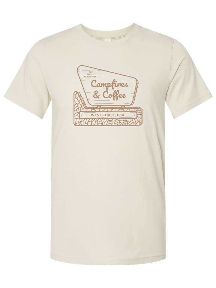 T-shirt préféré des amateurs de feux de camp et de café pour la vente par NW Accent