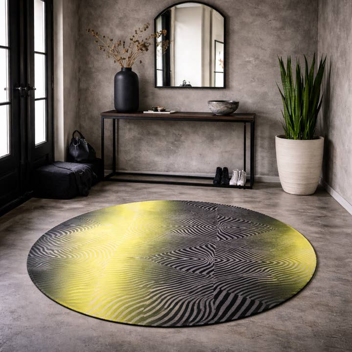 Reframed Reality - Round Area Rug for wholesale by softcore interiors