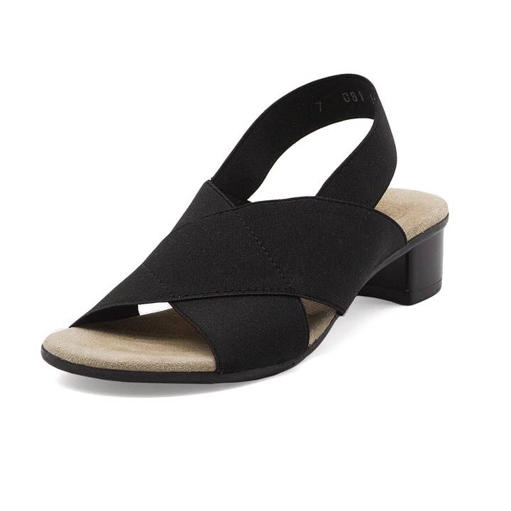 Alhambra -Block Heel Cocktail Sling back Sandal for wholesale by Charleston Shoe Co.