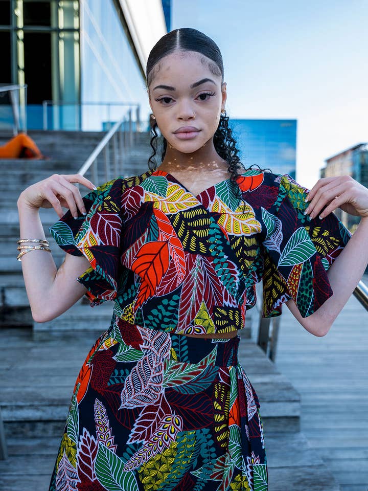 Wrap Blouse - Butterfly sleeves Nakasesi for wholesale by Amooti Store