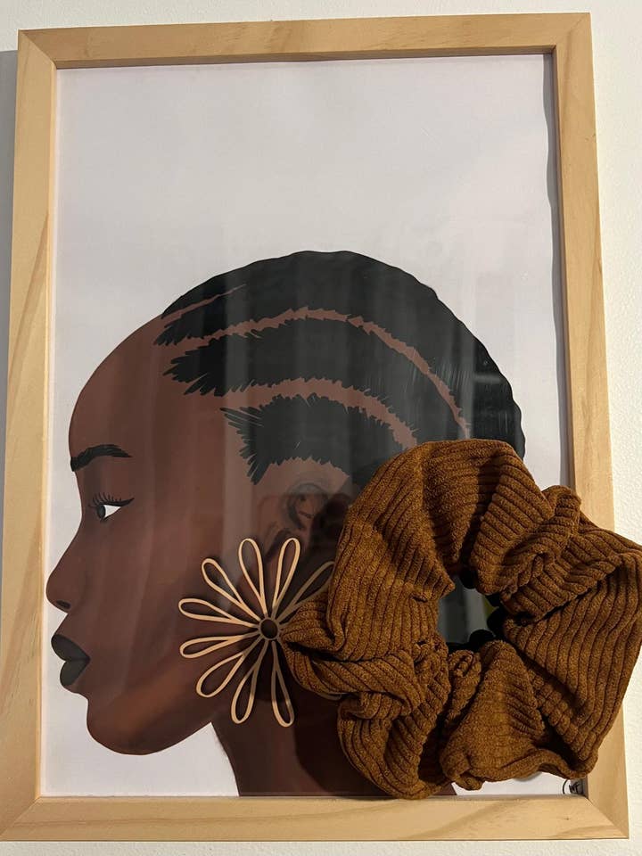 Lot de 5 scrunchies velours côtelé pour la vente par La Maison Kifi