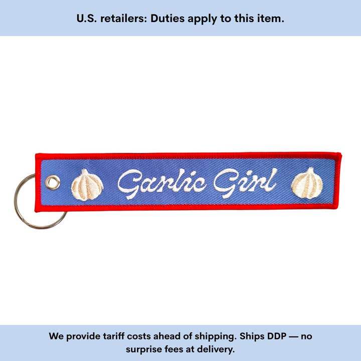 Hvidløgs Pige Broderet Nøglering for engroshandel hos Lucky Goods Paper