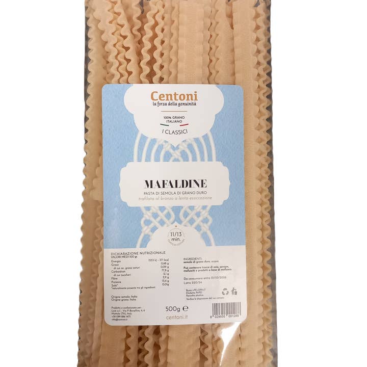 Mafaldine 500 g (bronze-drawn) for wholesale by Pasta Centoni - Lorè S.r.l.