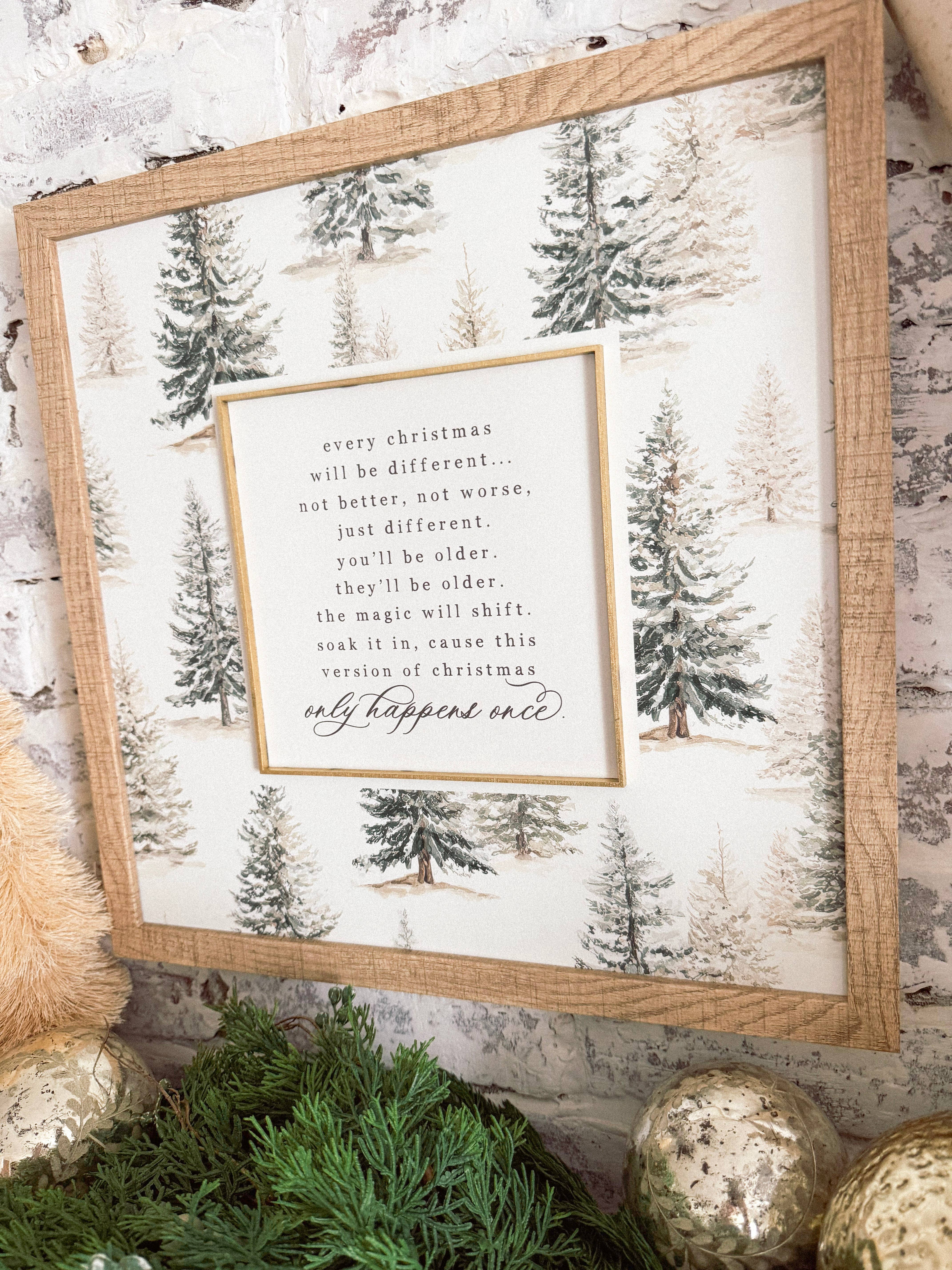 WillowBee Signs & Designs - Wholesale Sign - Only Happens Once Christmas Quote Wood Sign1