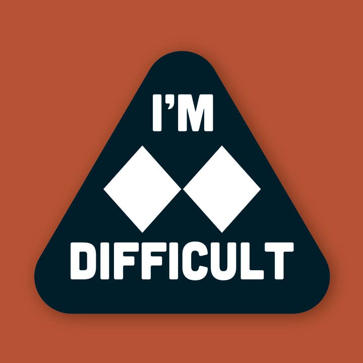 Jeg er vanskelig klistermærke for engroshandel hos Snow Business USA