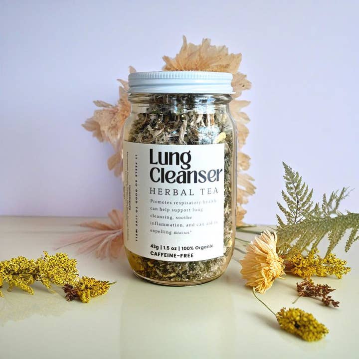 Daily Ritual Apothecary - Wholesale Loose Tea - Lung Cleanser Loose Leaf Herbal Tea | Glass Jar4