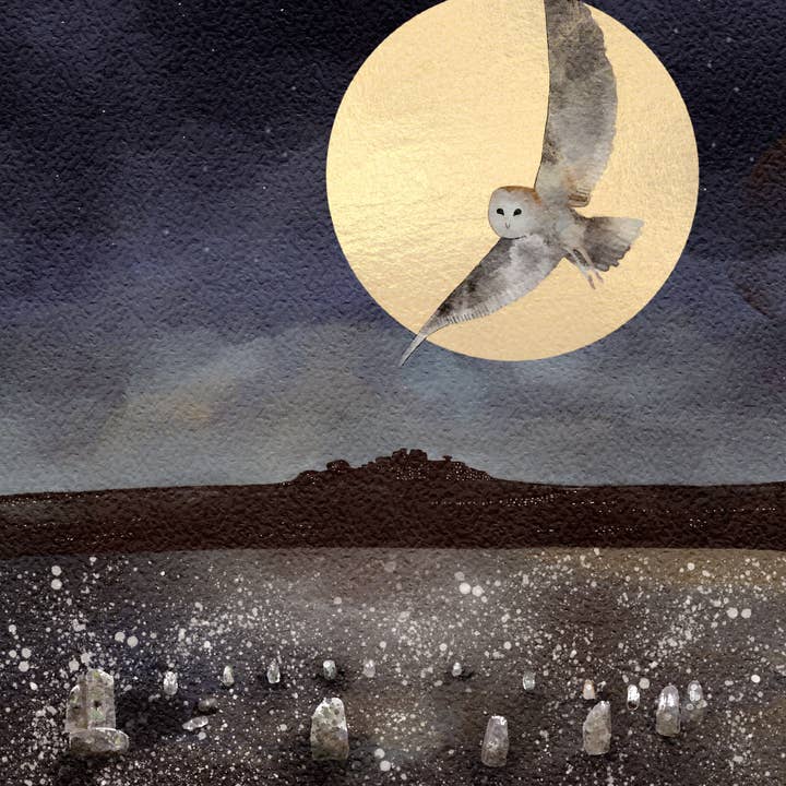 Owl stone circle for wholesale by Glitter and Earth