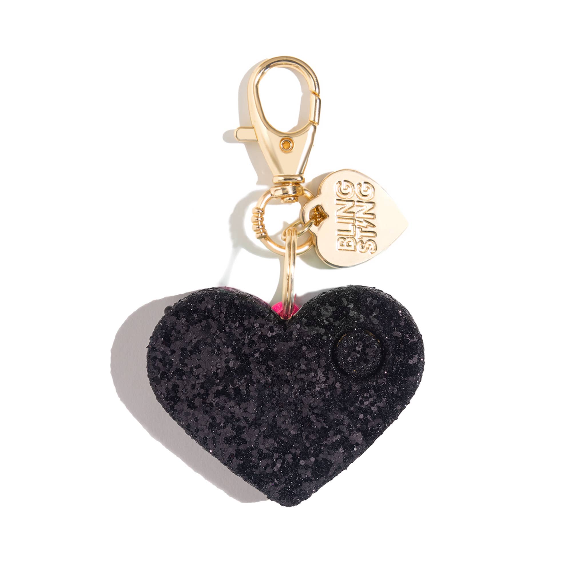 BLINGSTING - Wholesale Safety Alarm/Gear - Safety Alarm | Black Glitter Heart