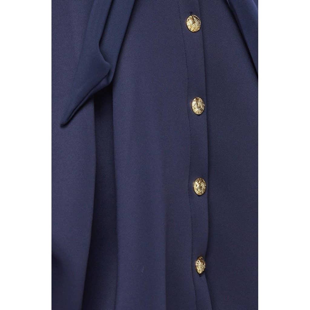 Esmeray Clothing - Vente Robe – femme - Robes mi-longues boutonnées à manches bouffantes Plus5