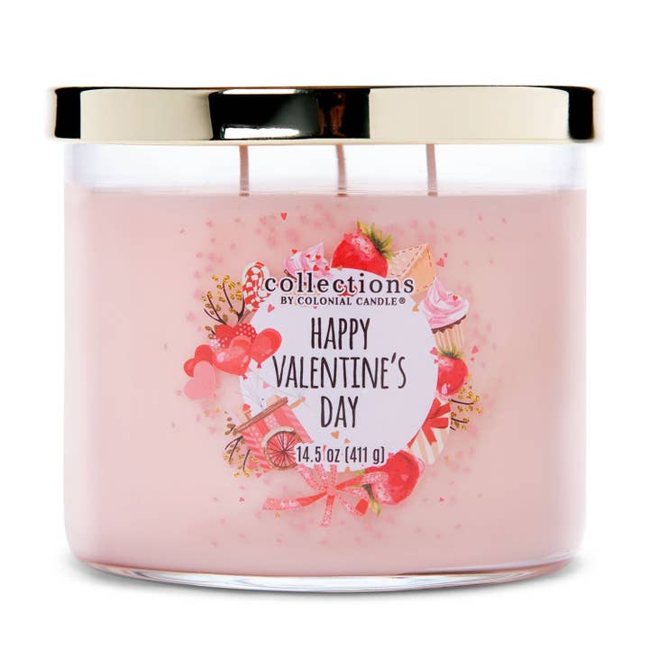 Bougie parfumée Vday Happy Valentines Day 411G pour la vente par Colonial Candle DE