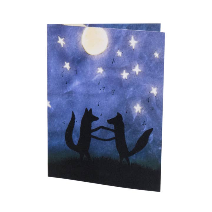 Amelia Kieras Paper Arts - Wholesale Everyday Greeting Card - Fox Dance Pop Up Card1