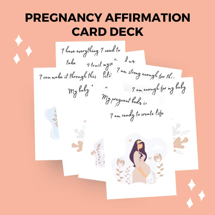 Pregnancy Affirmation Cards for wholesale by Kateable