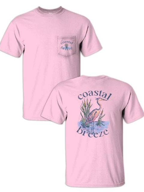 Coastal Breeze Watercolor Heron for wholesale by Coastal Breeze Tees
