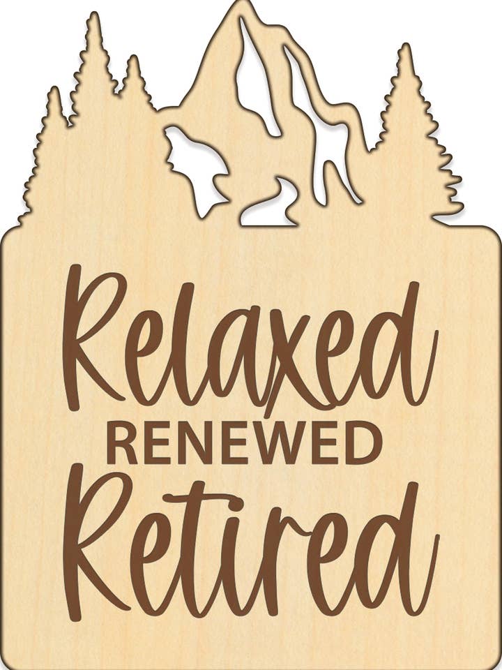 Relaxed Renewed Retired - Wood Workz Magnets for wholesale by Dexsa