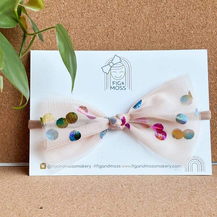 /tulle baby bow/ for wholesale by Fig & Moss