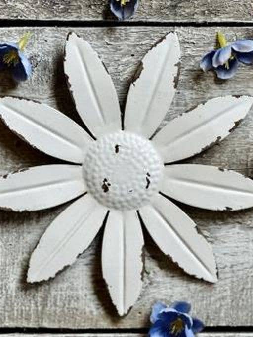Colgador de flores de metal envejecido blanco para venta al por mayor de DNS Designs