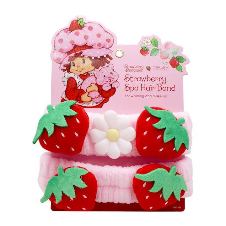 PINEAPPLE Beauty - Wholesale Spa Headband - Celavi SS45551 Strawberry Shortcake Spa Hair Band - 12