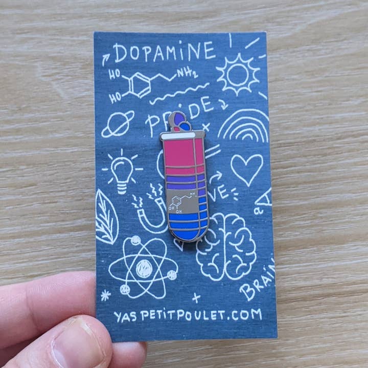 Bisexual Dopamine | Enamel Badge for wholesale by Yas Petit Poulet