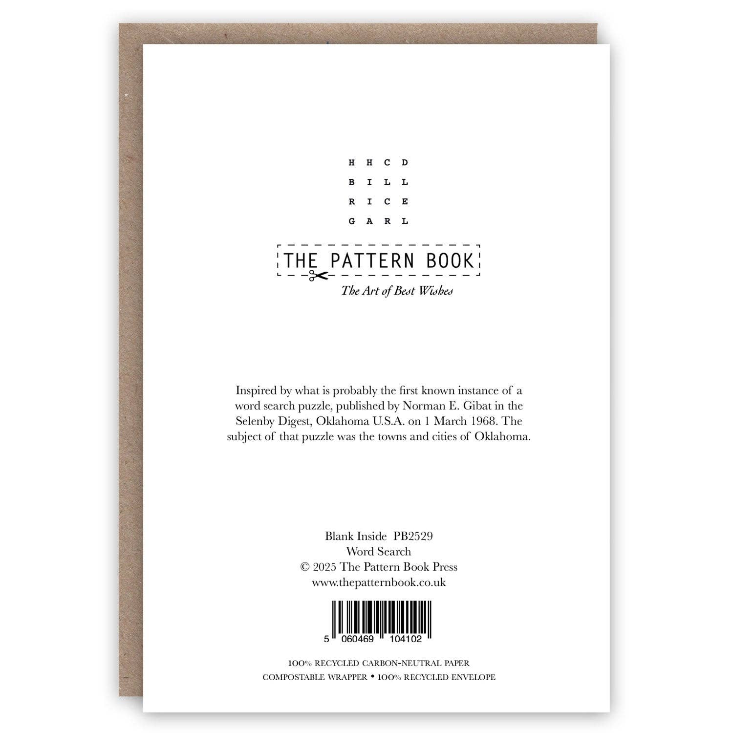 The Pattern Book – wholesale Birthday card – Birthday Word Search1