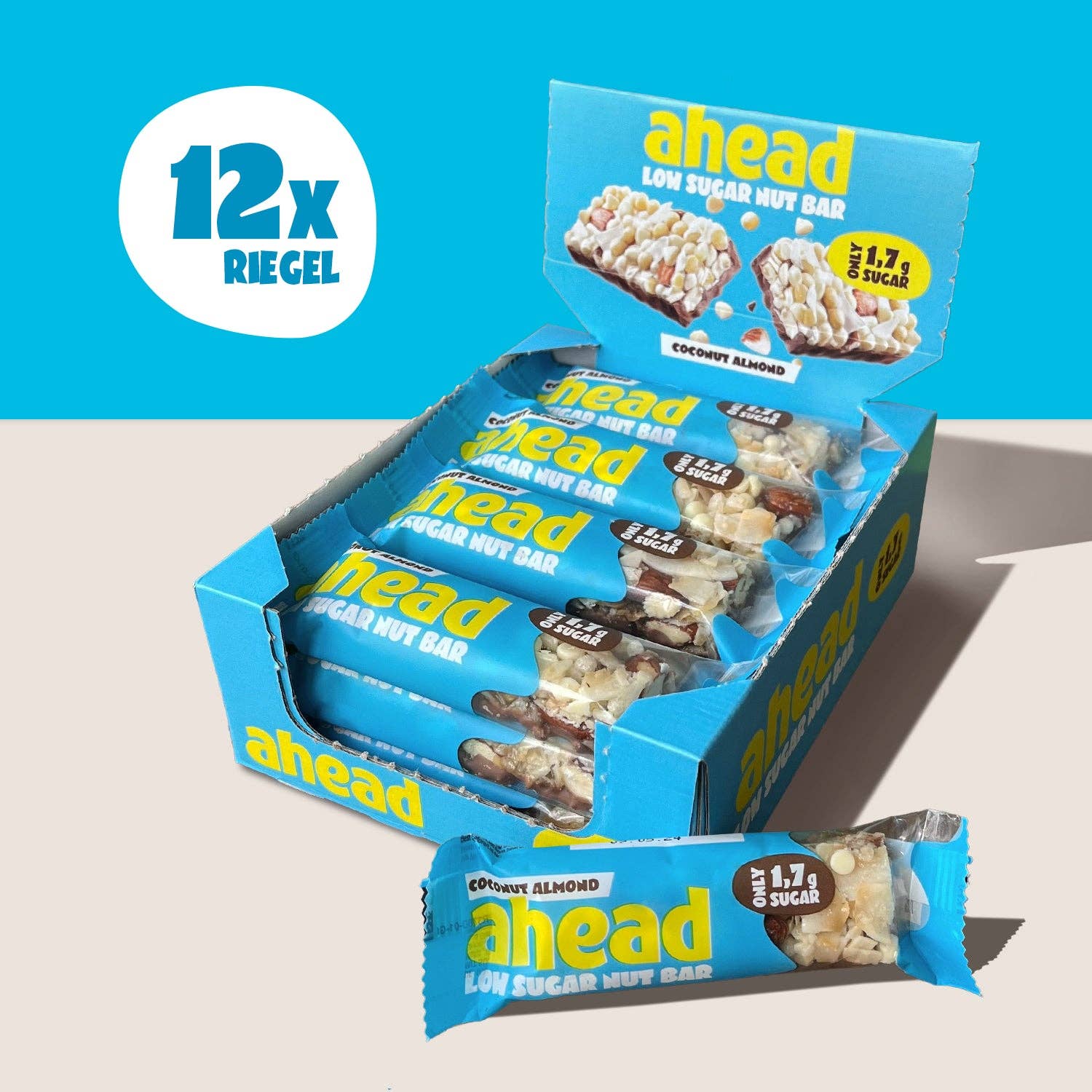 ahead – Großhandel Snack-Riegel – Nut Bar - Coconut Almond (Tray 12x35g)0