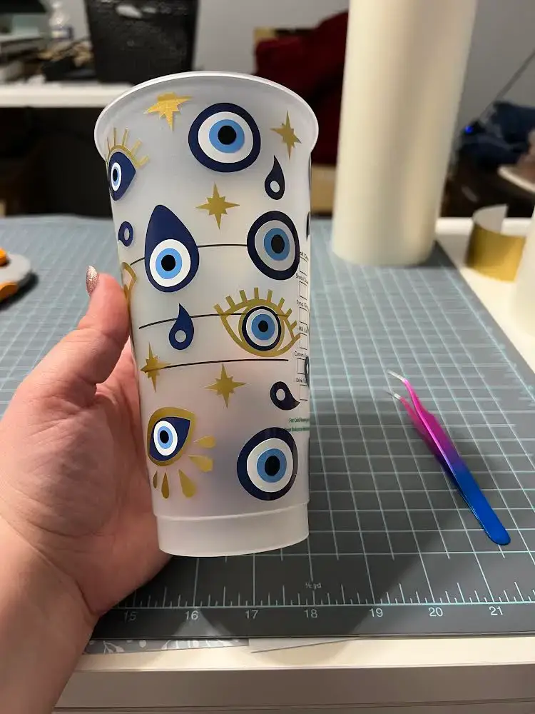 Cre8tionsByCaitlynn - Wholesale Drinkglas/beker - Evil Eyes Starbucks Cold Cup1